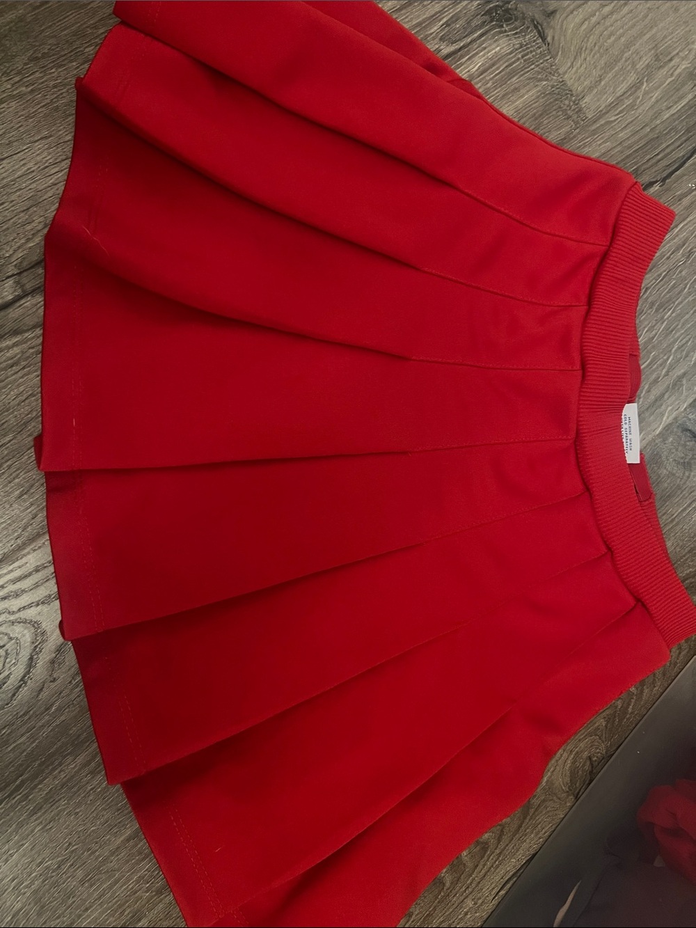 Bold Red Pleated Skater Skirt - Classic Circle Silhouette